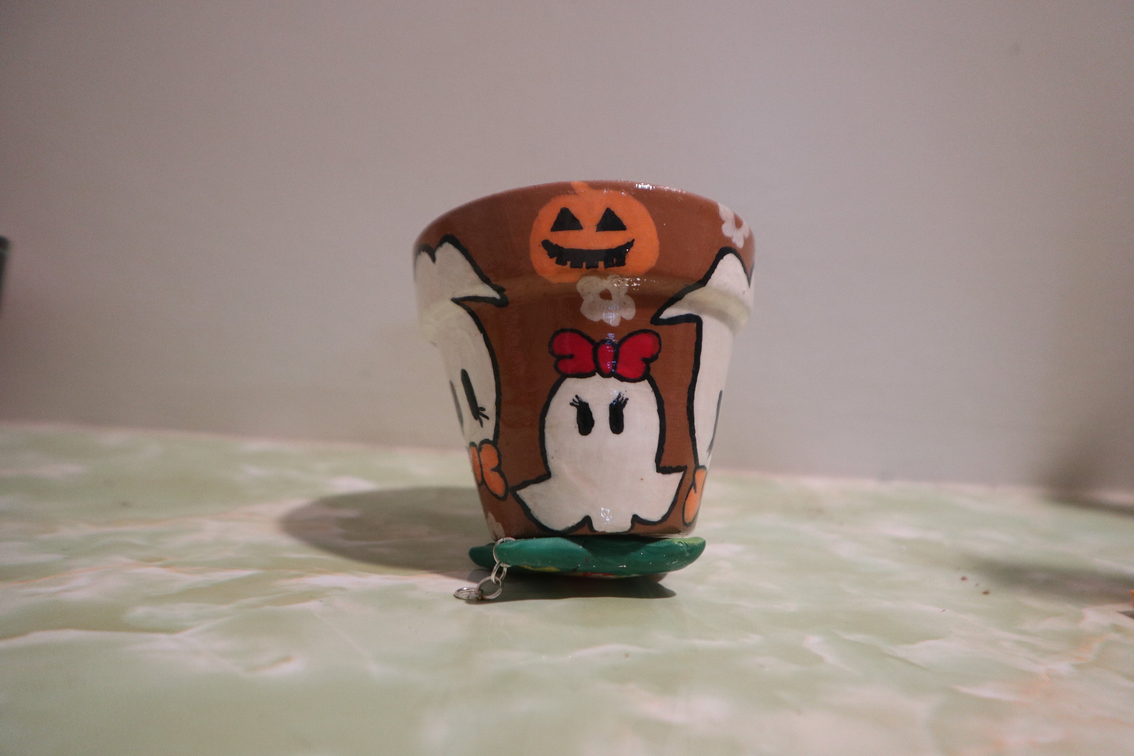 Ghost Bae 2 inch Terracotta Painted Planter