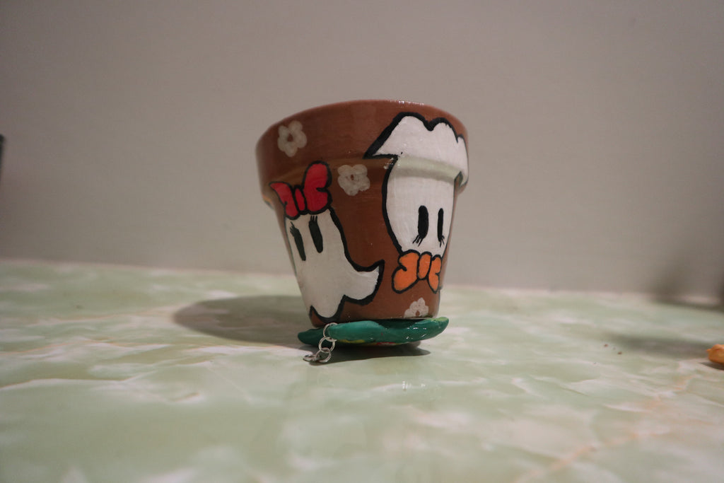 Ghost Bae 2 inch Terracotta Painted Planter