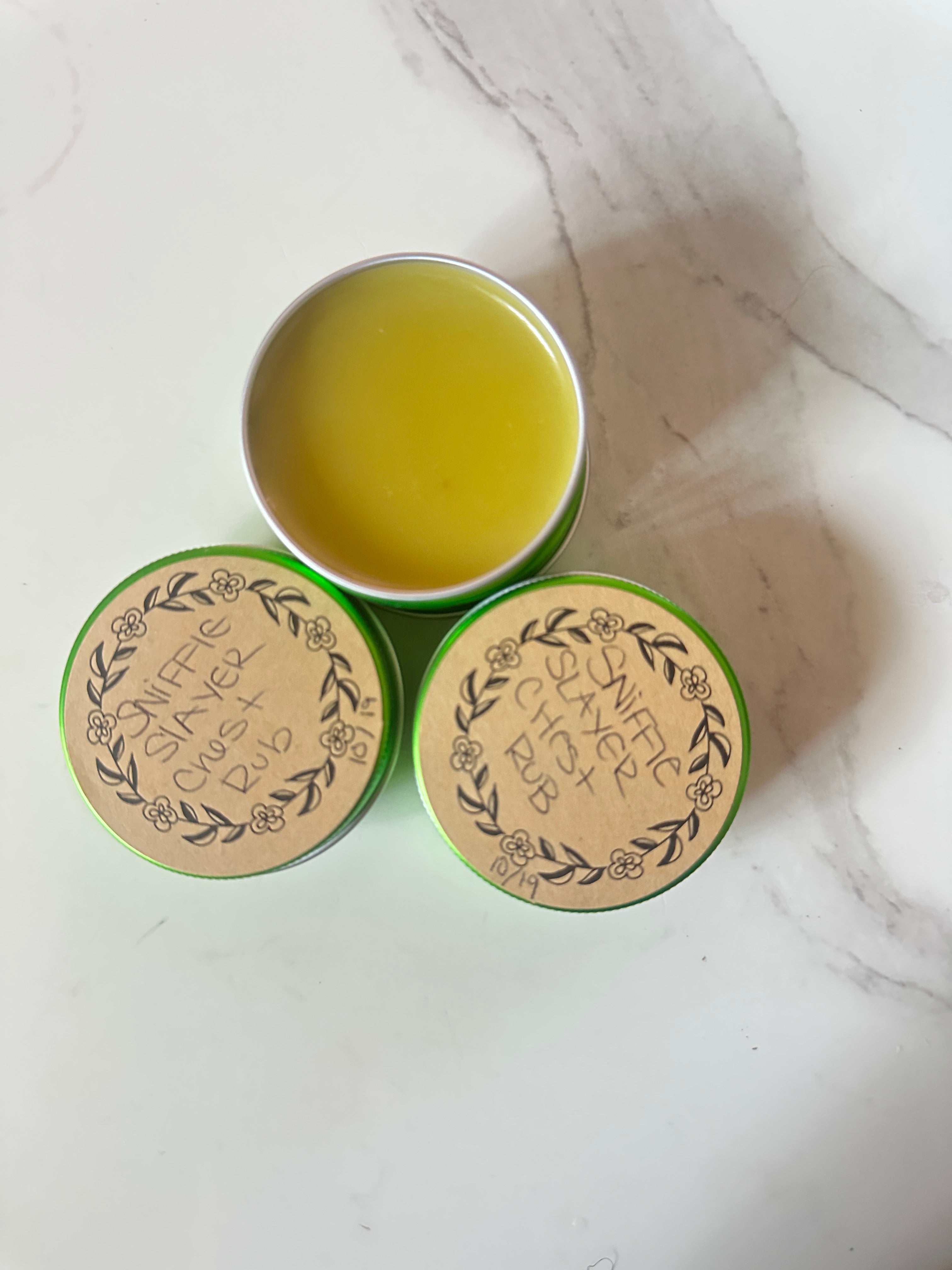 Sniffle Slayer Chest Rub - Herbal Vapor Rub for congestion, Colds & Sinus Relief