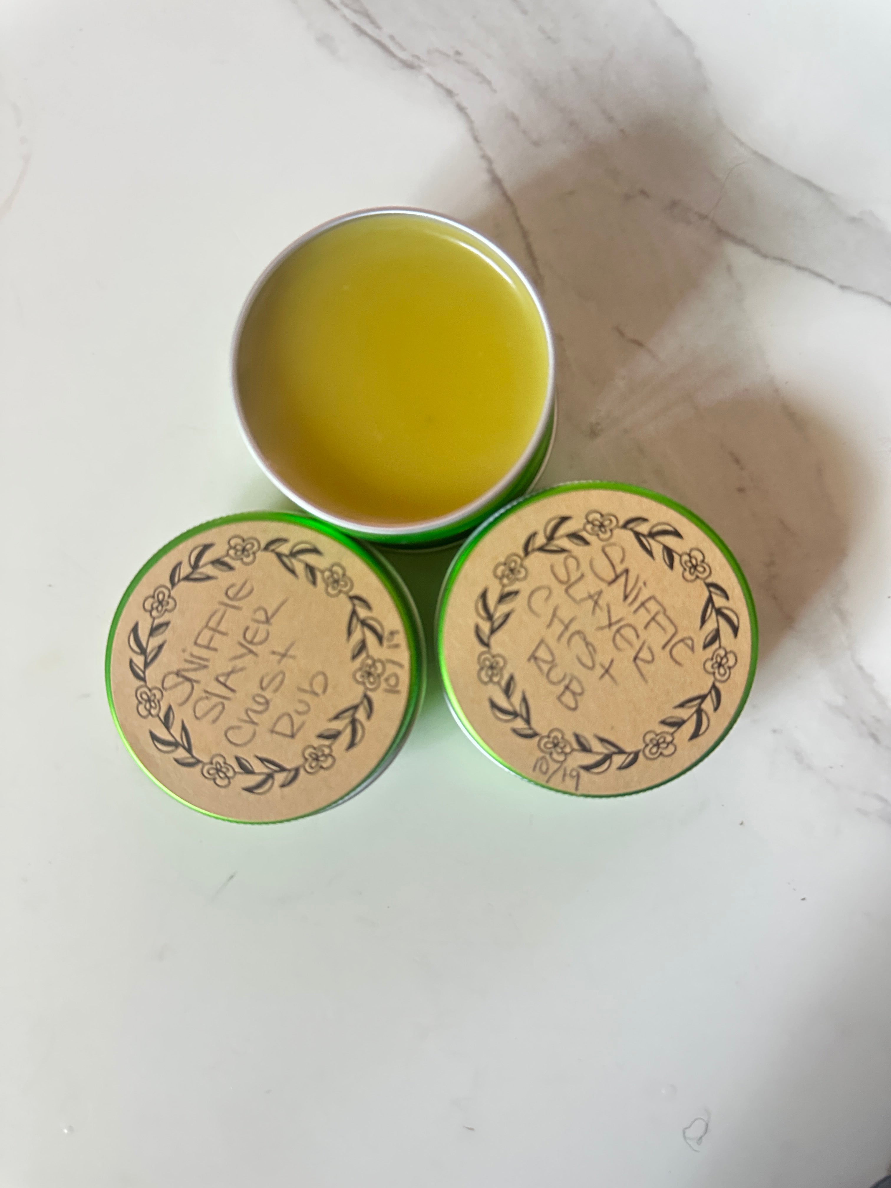 Sniffle Slayer Chest Rub - Herbal Vapor Rub for congestion, Colds & Sinus Relief