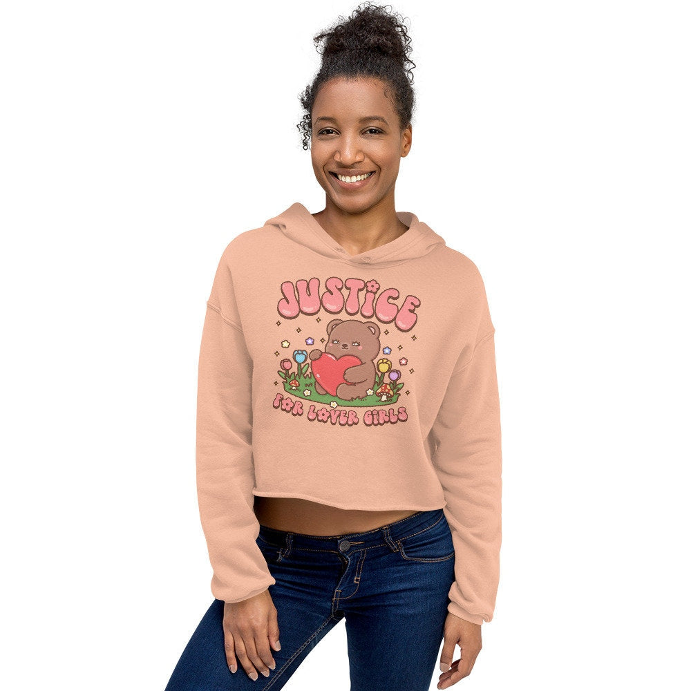 Justice For Lover Girls Cropped Hoodie