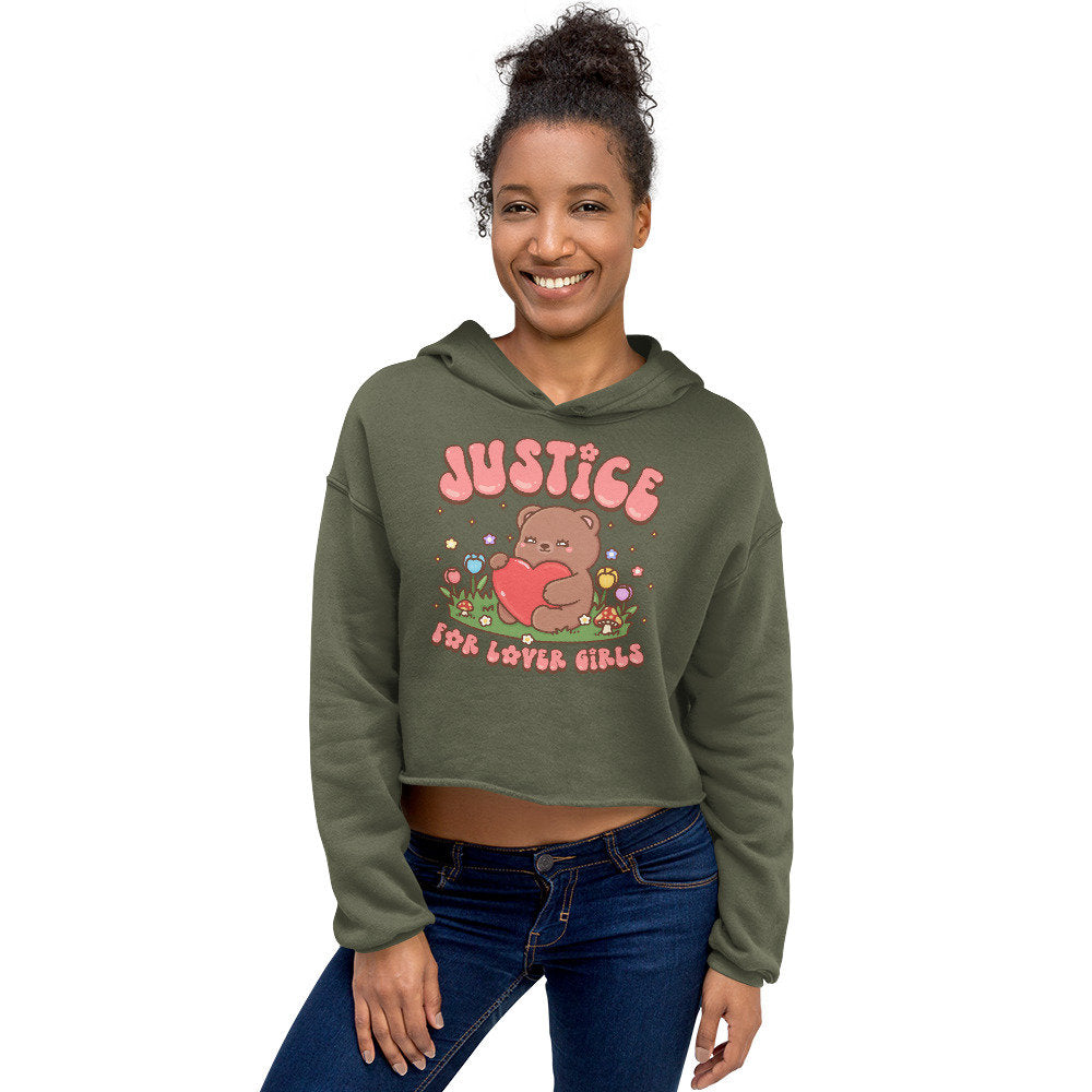 Justice For Lover Girls Cropped Hoodie