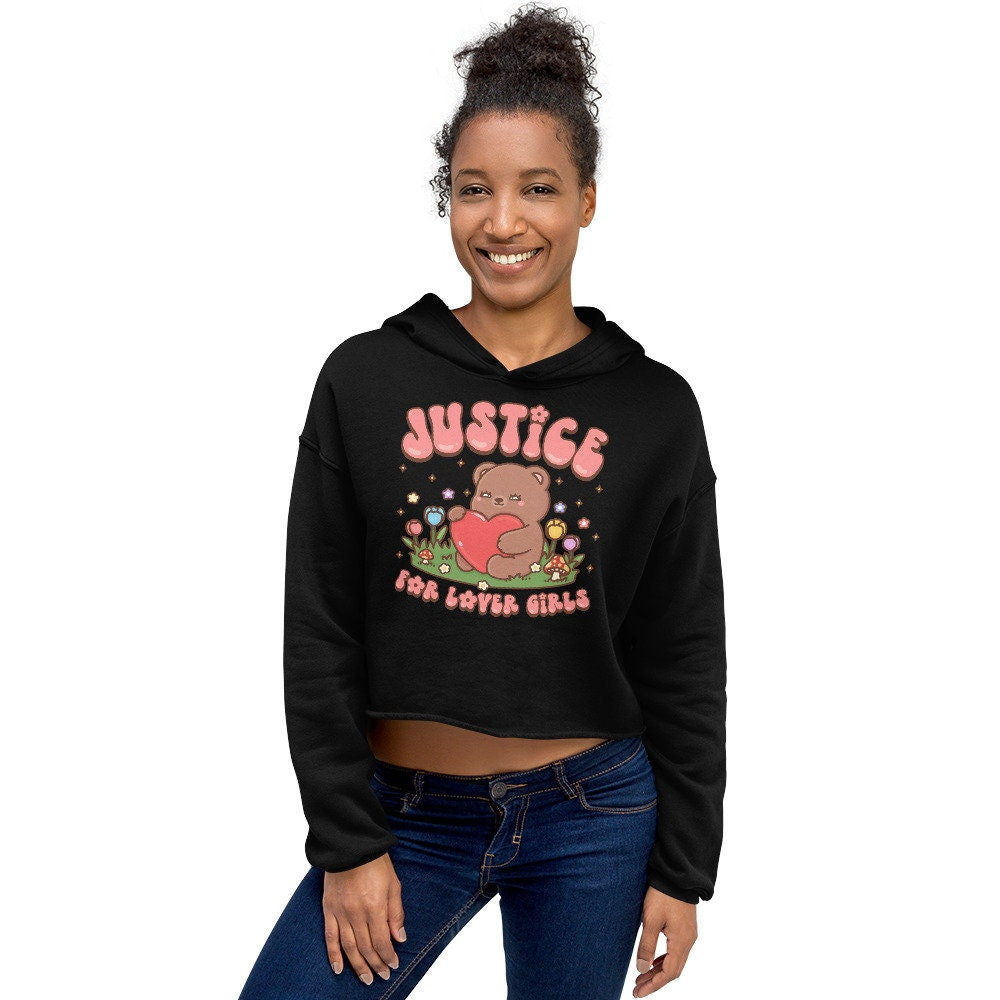 Justice For Lover Girls Cropped Hoodie