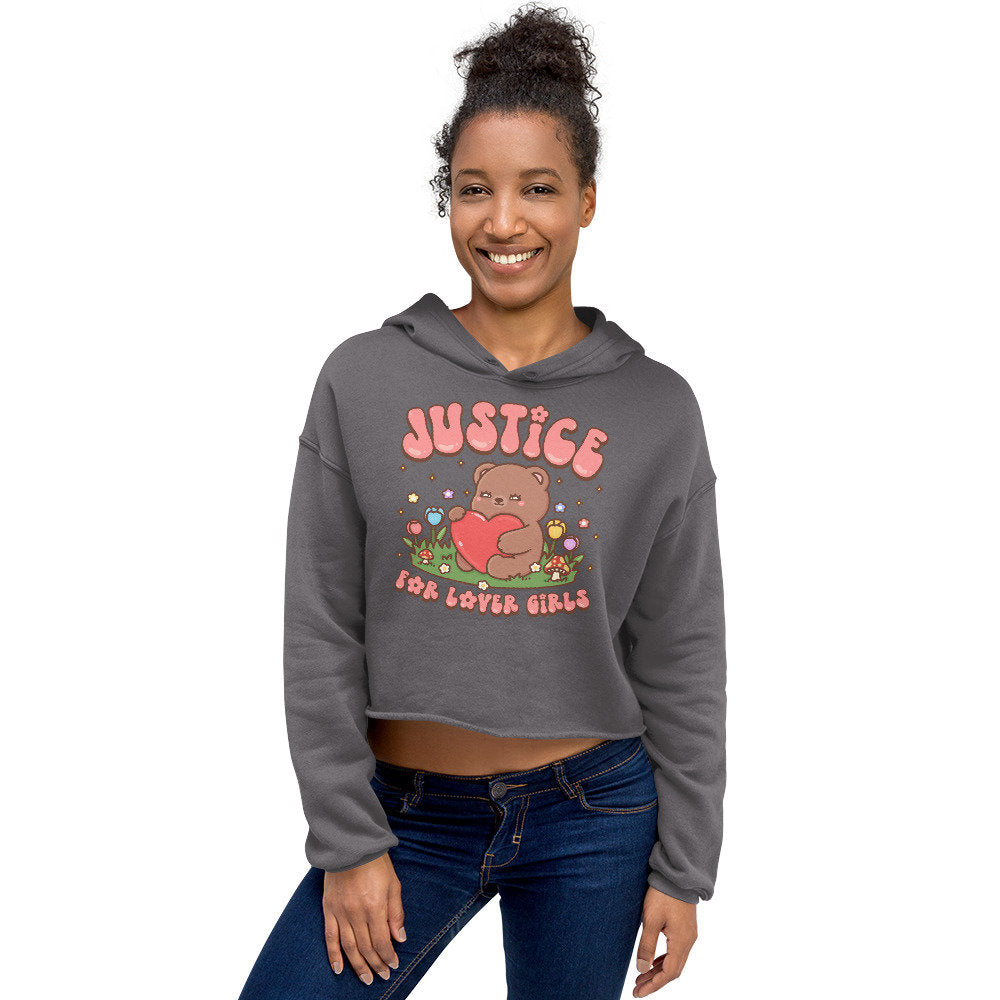 Justice For Lover Girls Cropped Hoodie